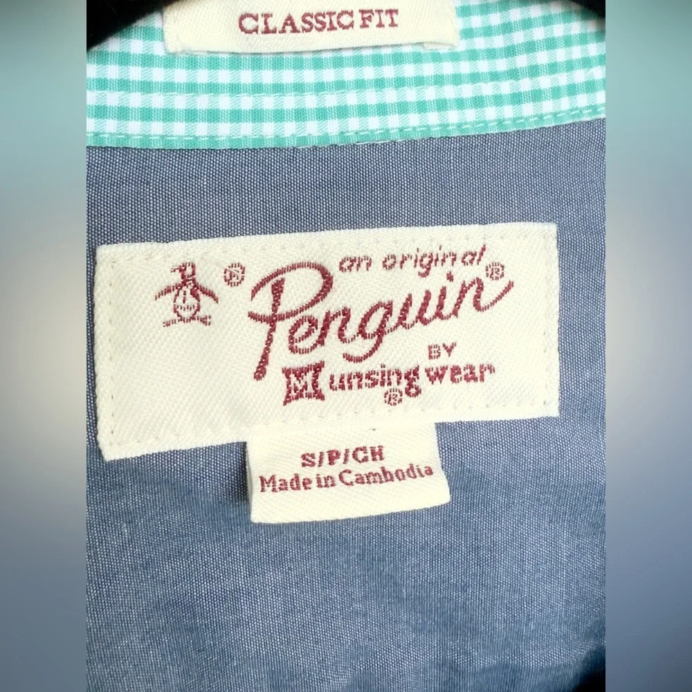 Original Penguin by Munsingwear Plaid Long Sleeve Men’s Dress Shirt, Small - Picture 2 of 8